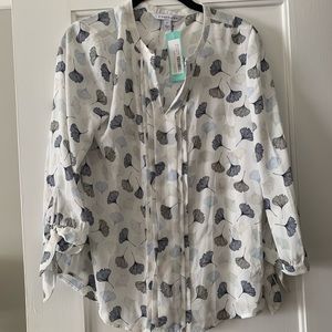 41 Hawthorn Melisa Tie Sleeve Blouse Med. NWT